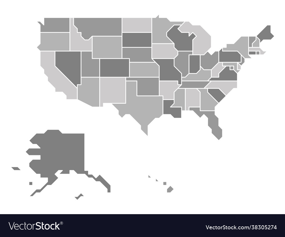 Generalized retro map usa Royalty Free Vector Image