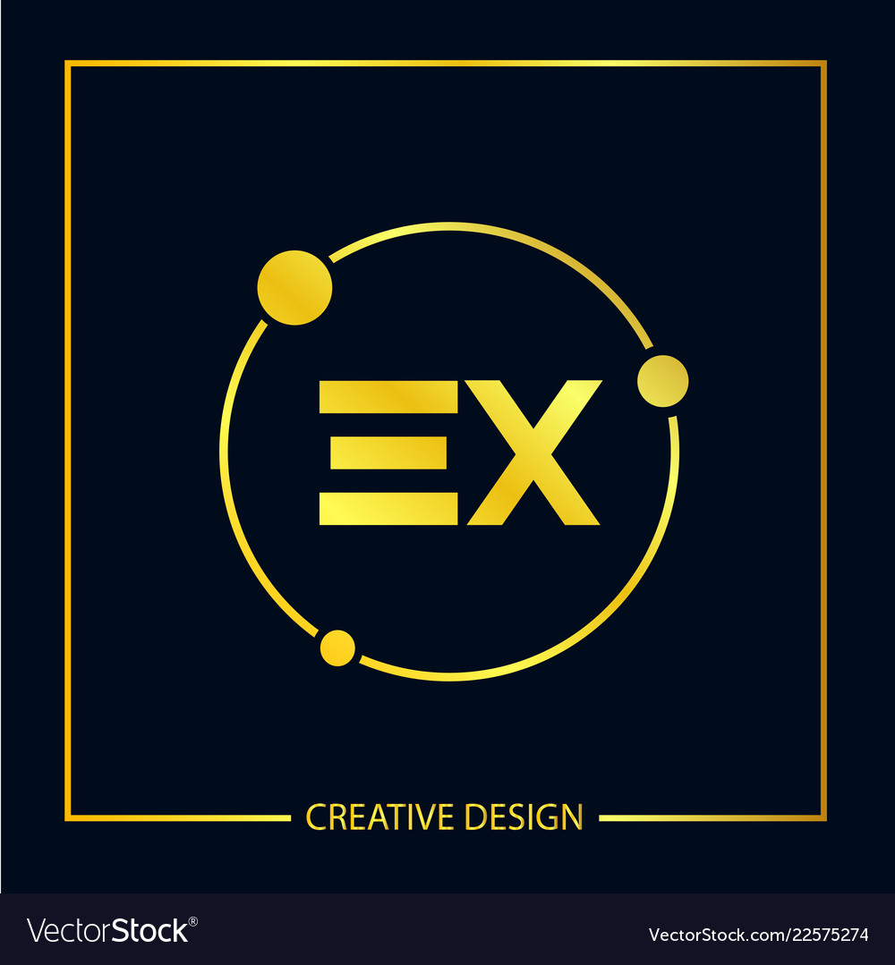 Initial ex letter logo template design vector image Initial ex letter logo template design