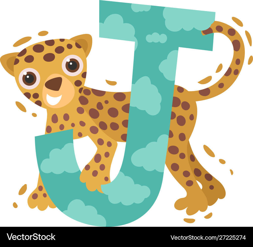 Jaguar And Letter J On A Royalty Free Vector Image