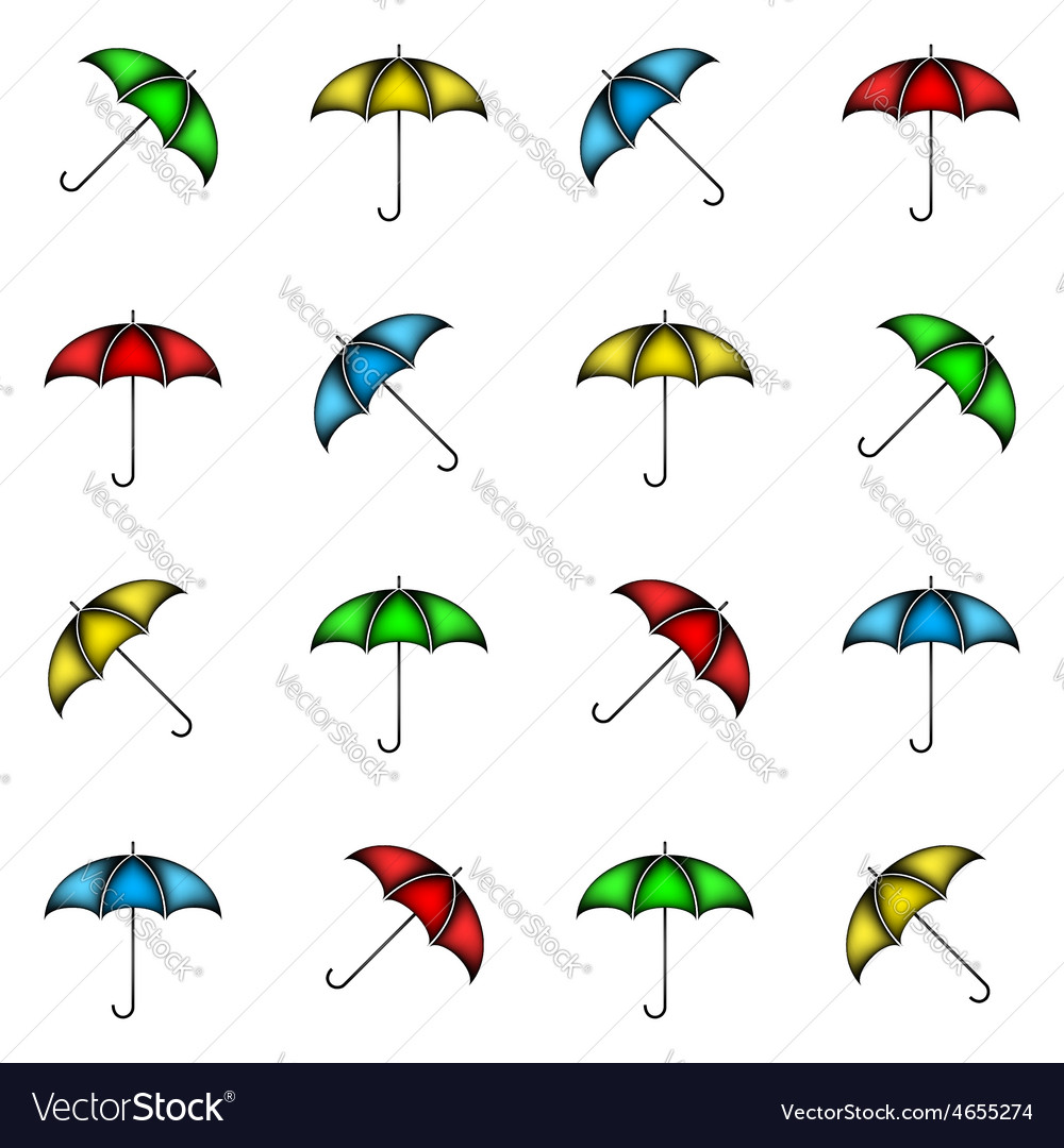 Seamless pattern of colorful umbrellas background