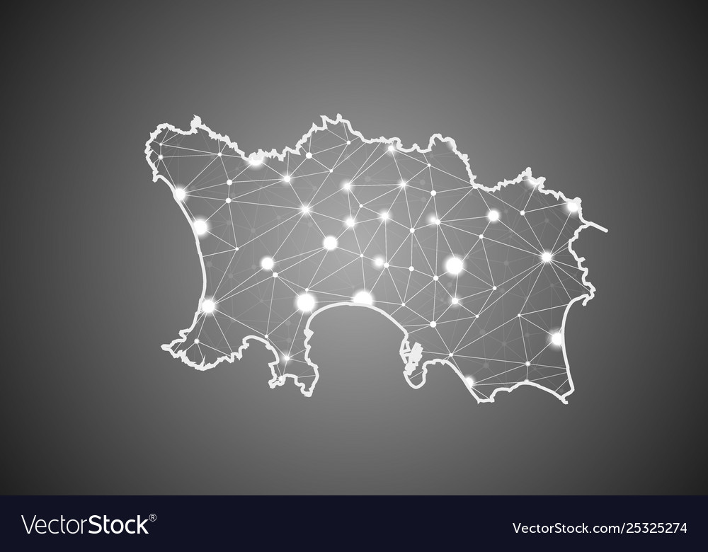Wireframe mesh polygonal jersey map abstract vector image Wireframe mesh polygonal jersey map abstract
