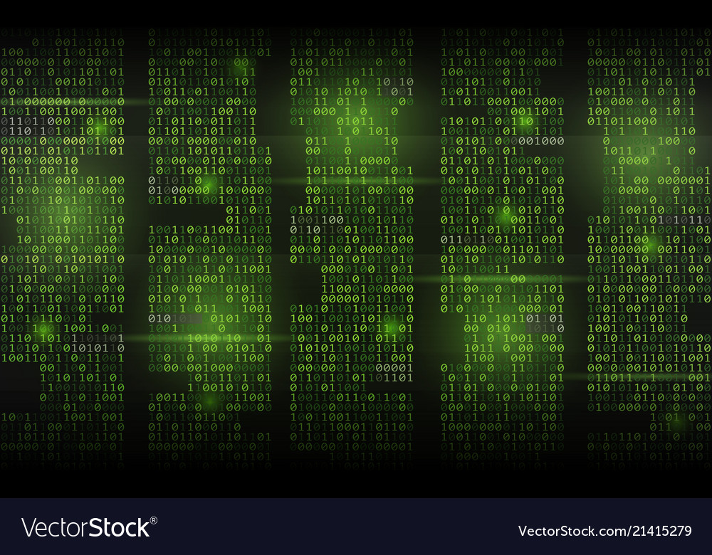 Abstrakter Code Stream - Grüner Binär