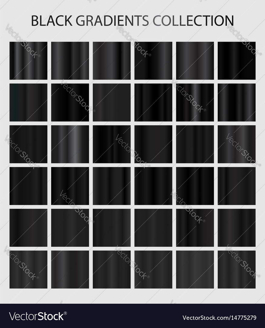 Black color gradients collection dark patterns