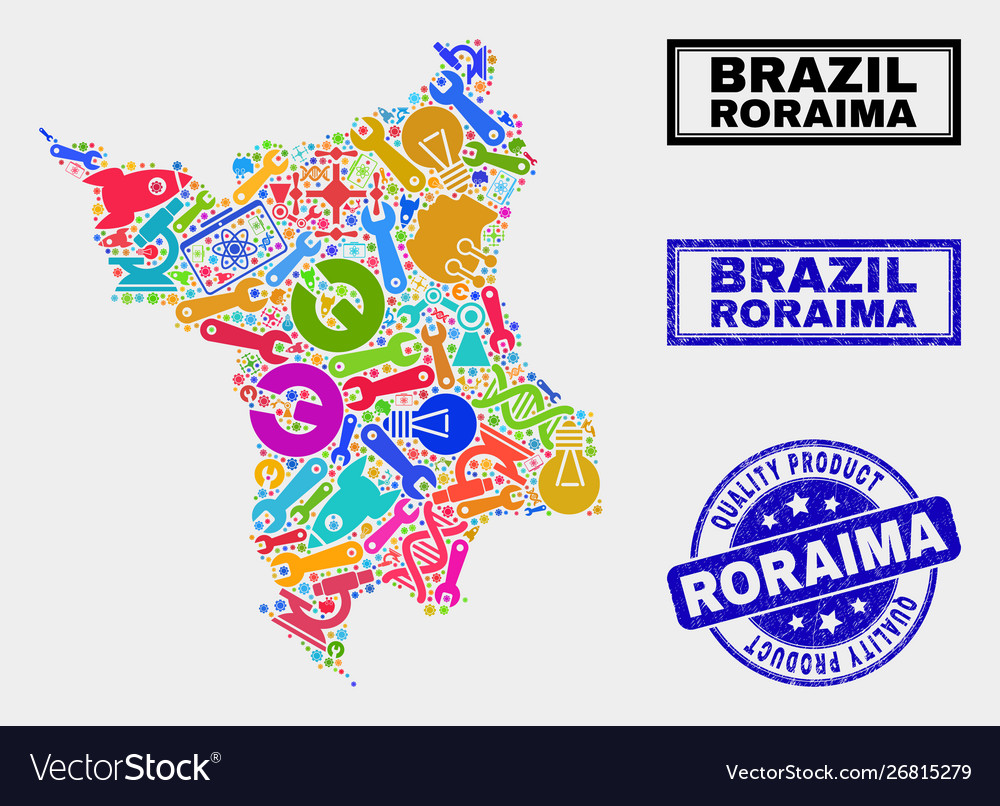 Composition technology roraima state map