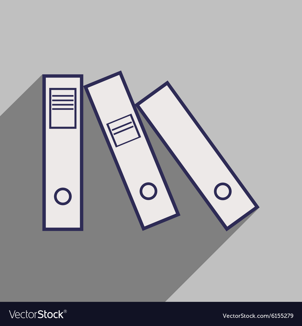 Flat with shadow icon folders for documents