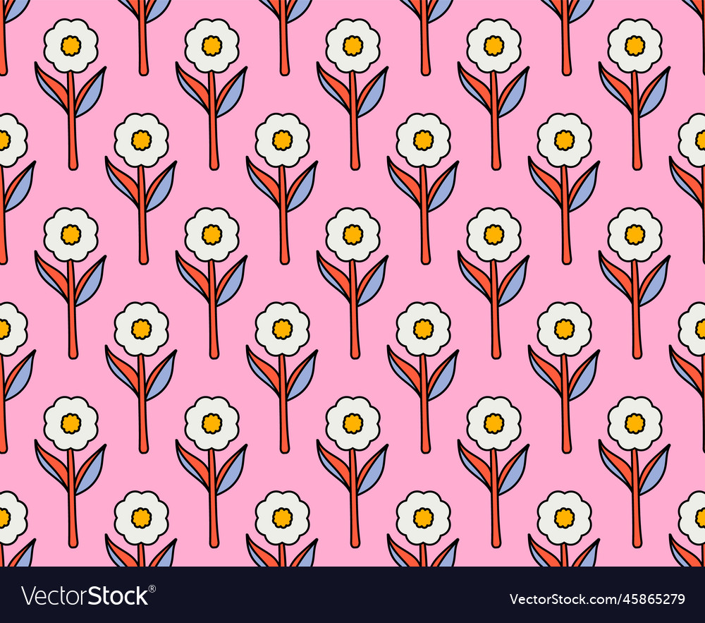 Groovy background seamless bright repeat pattern vector image Groovy background seamless bright repeat pattern