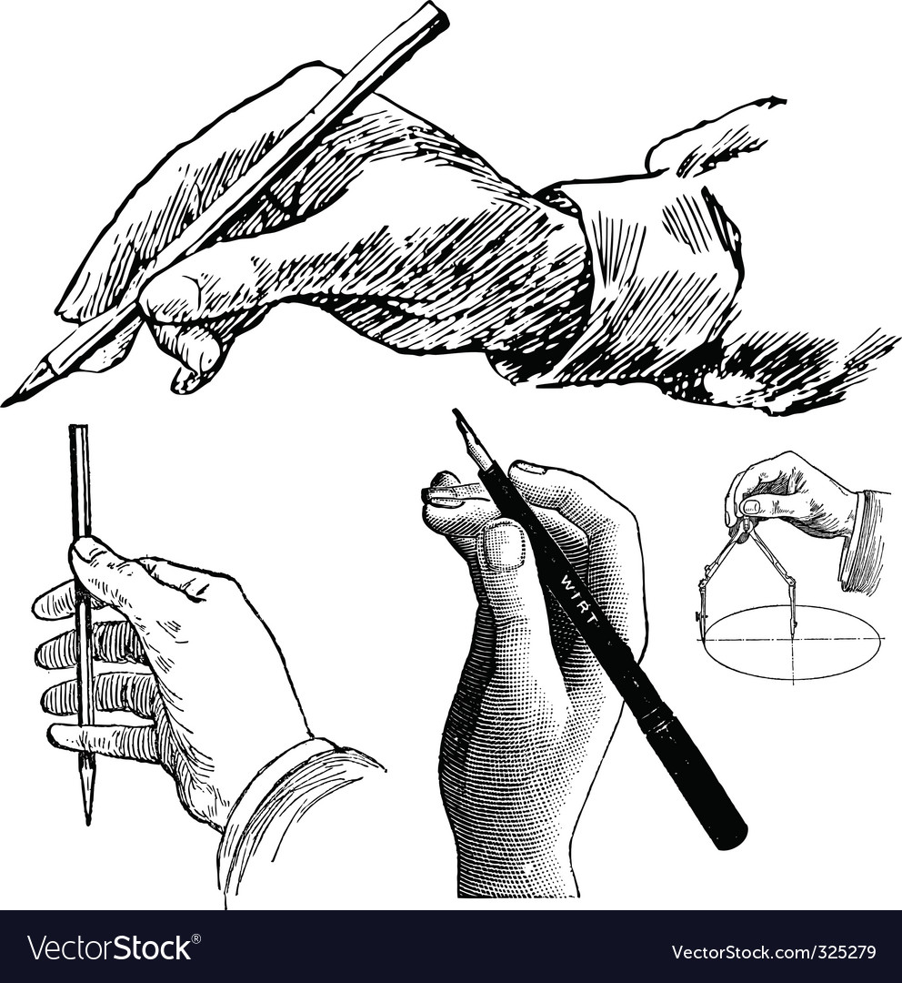 Hands drawing Royalty Free Vector Image - VectorStock