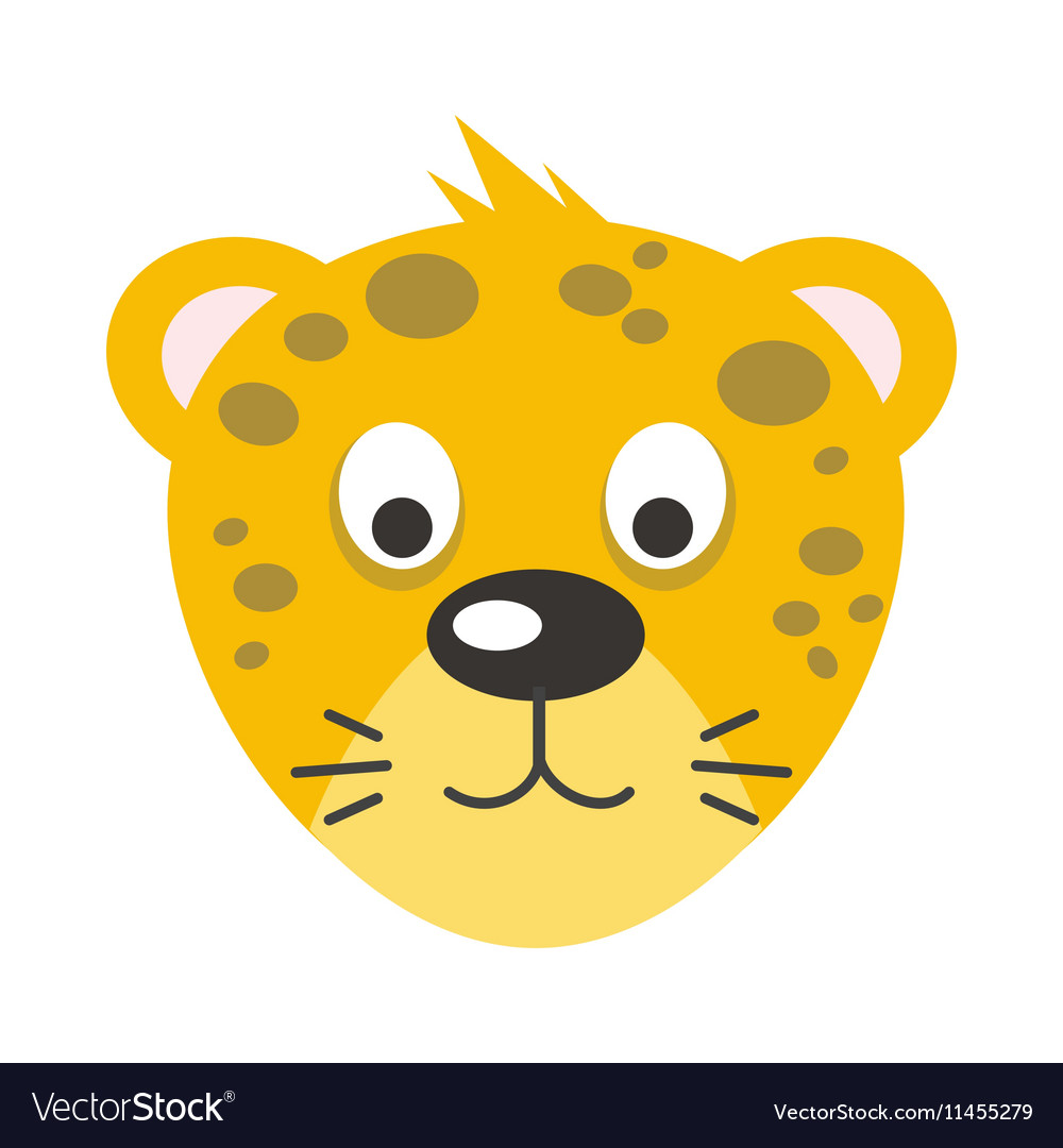 Leopard face in flat design