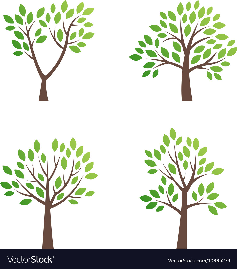 Stylized tree logo icon