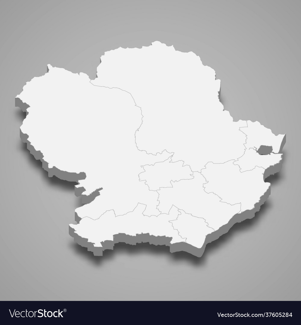 3d isometric map angus is a region scotland