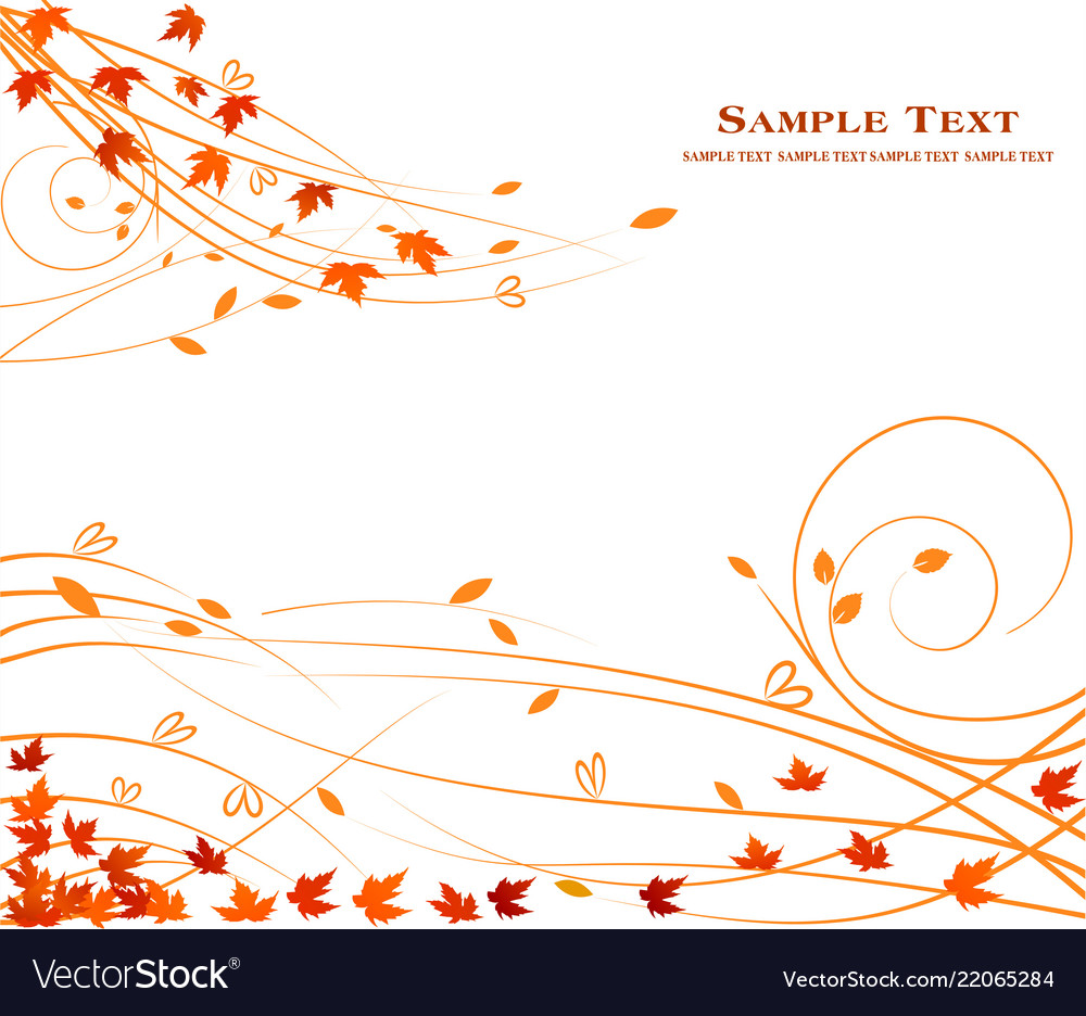 Autumn floral background design - art decor