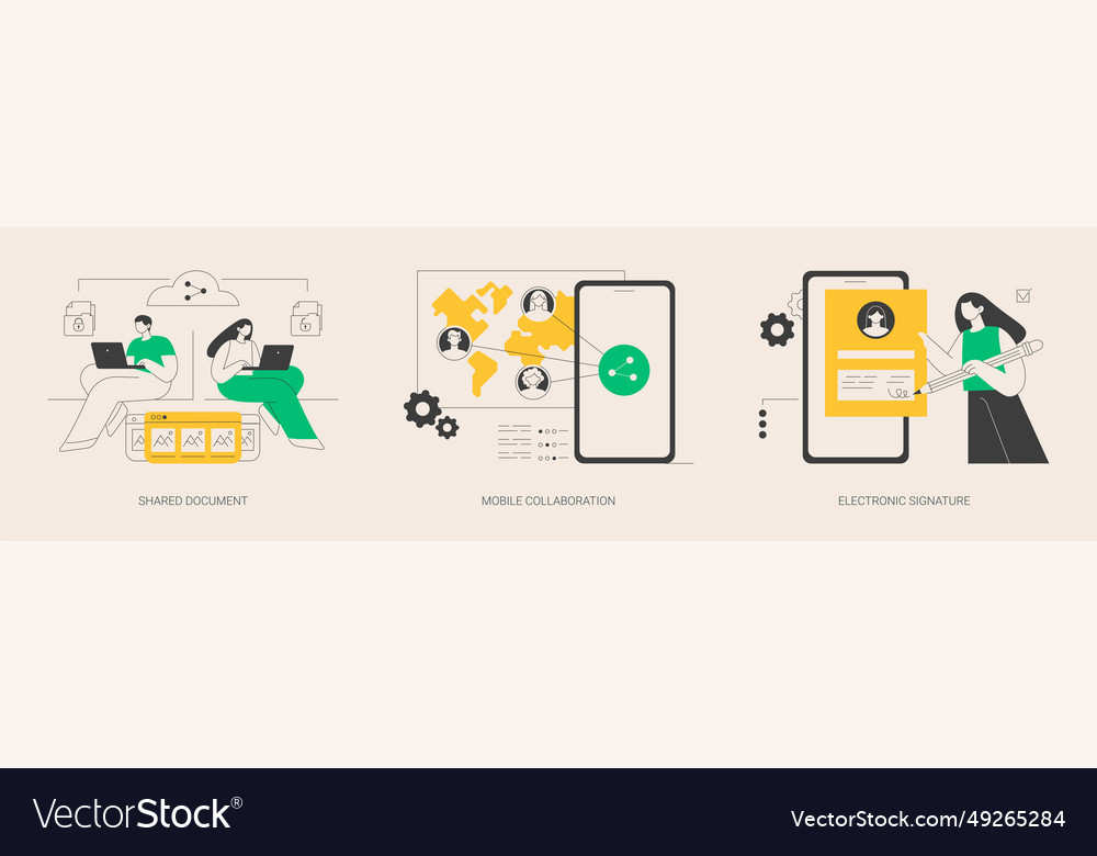 Collaborative document abstract concept
