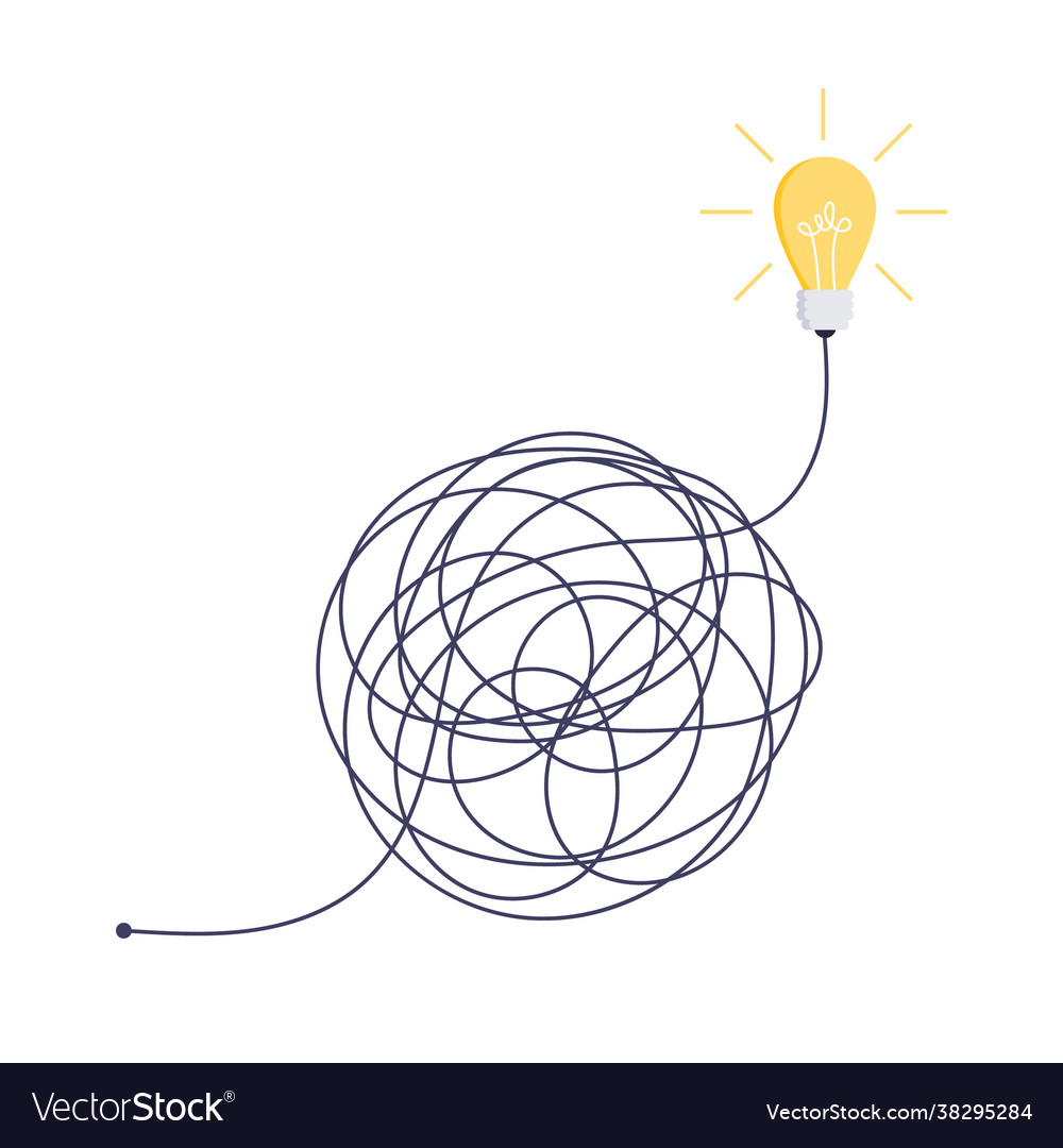 Complex easy simple way from start to idea chaos