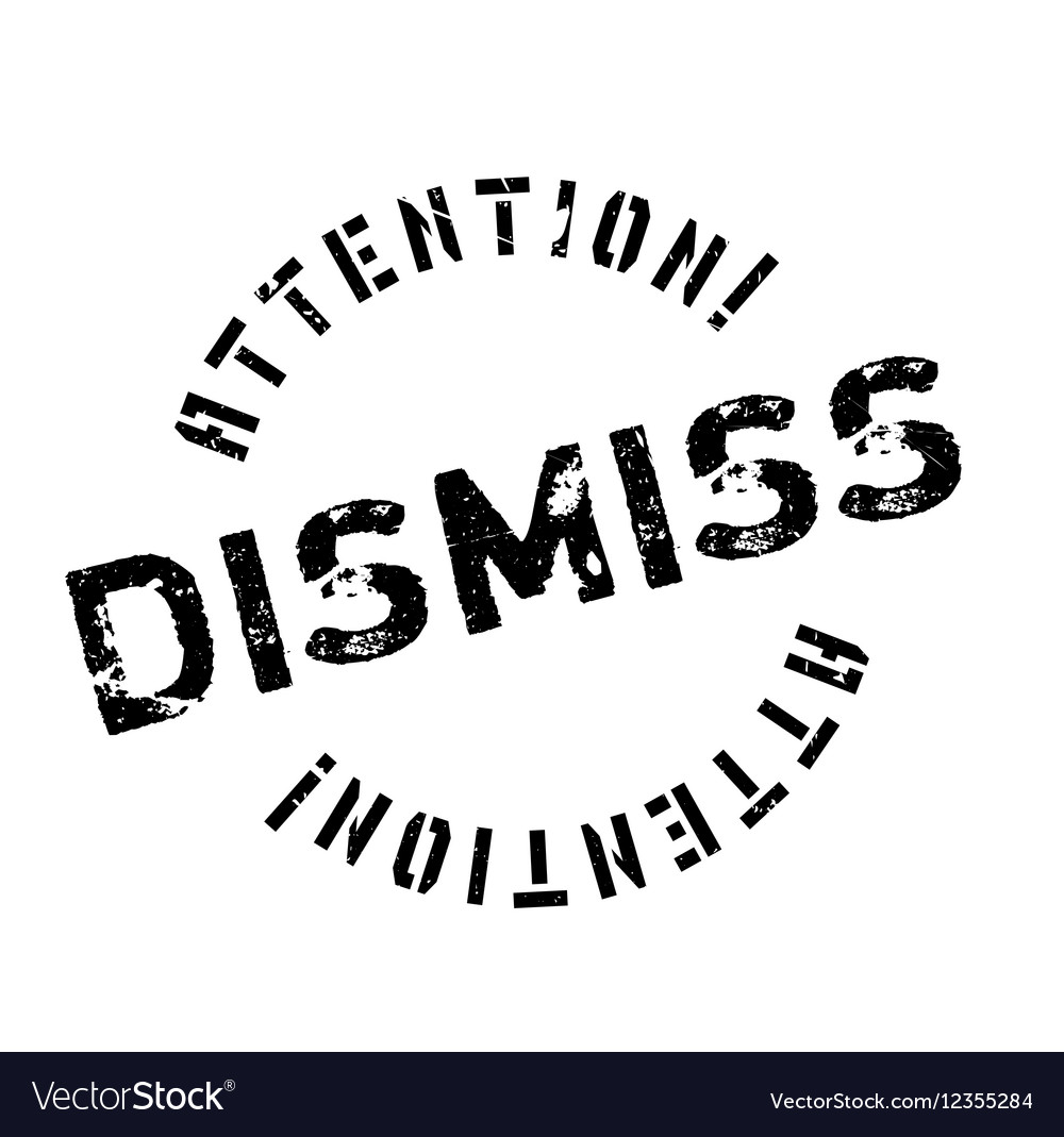 Dismissed text rubber stamp Royalty Free Vector Image