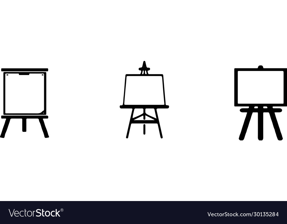 Easel icon isolated on white background