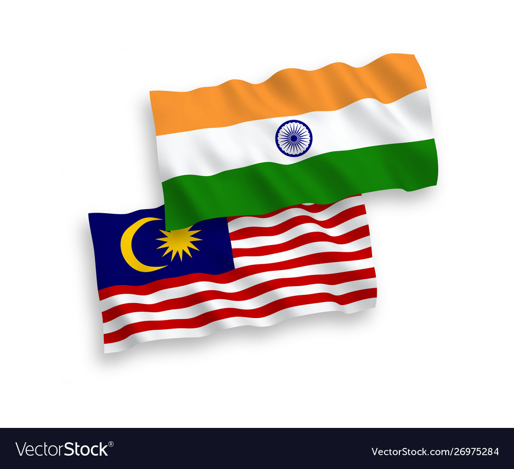 Flags India And Malaysia On A White Background Vector Image flags-india-and-malaysia-on-a-white-background-vector-image