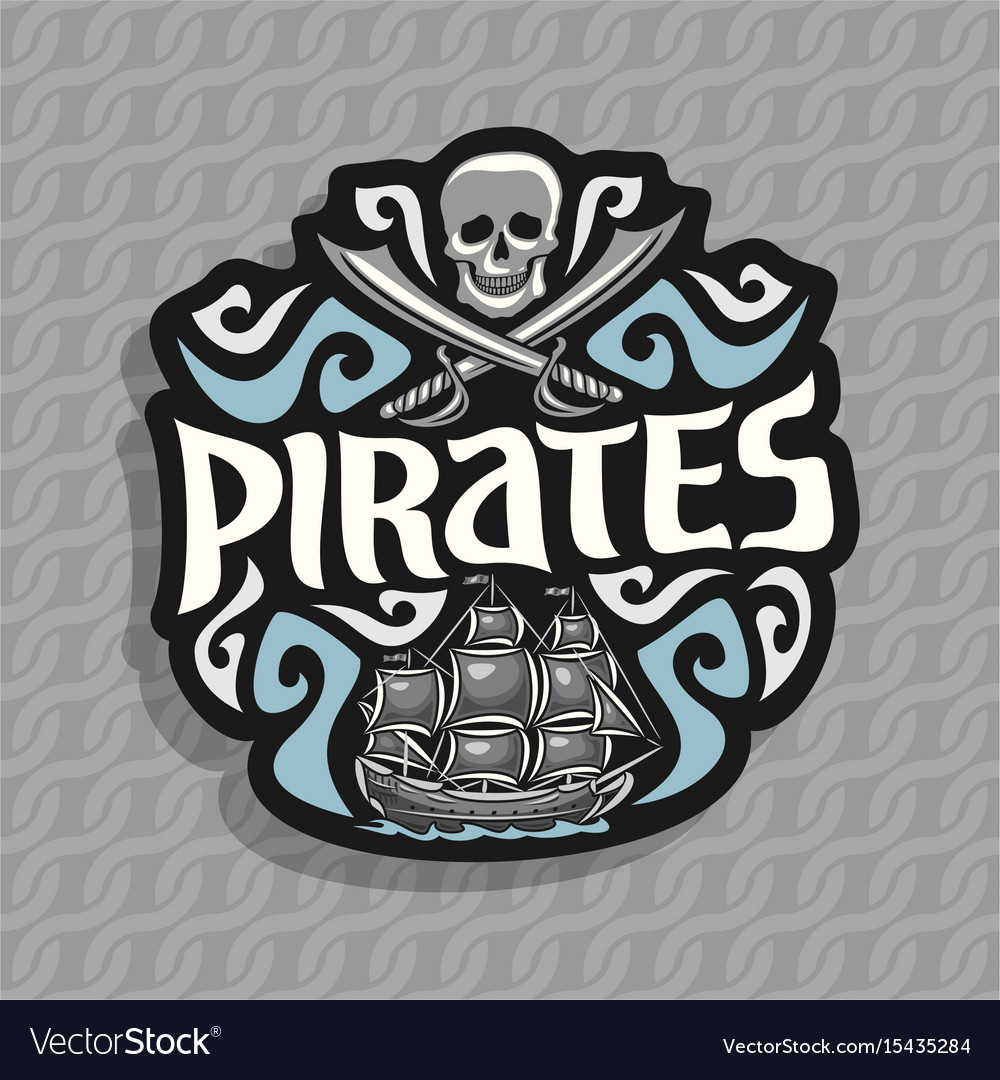 Logo for pirate theme Royalty Free Vector Image