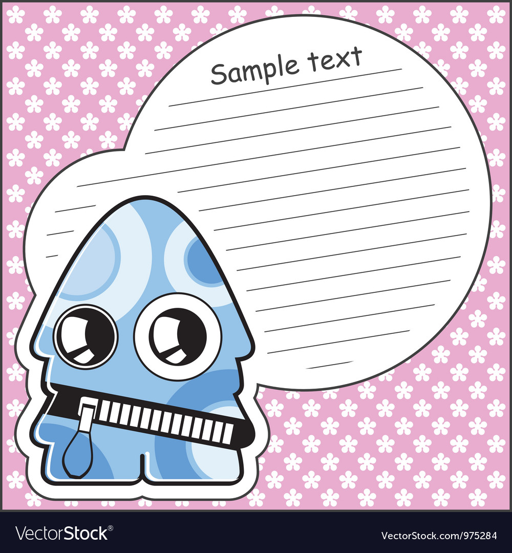 Monster with message cloud