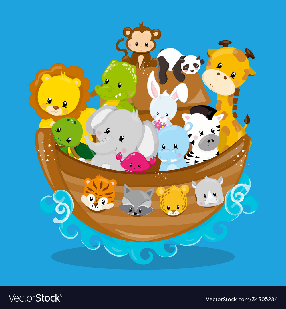 Noah ark animals water sea safe 01 Royalty Free Vector Image Noah ark animals water sea safe 01 Royalty Free Vector Image