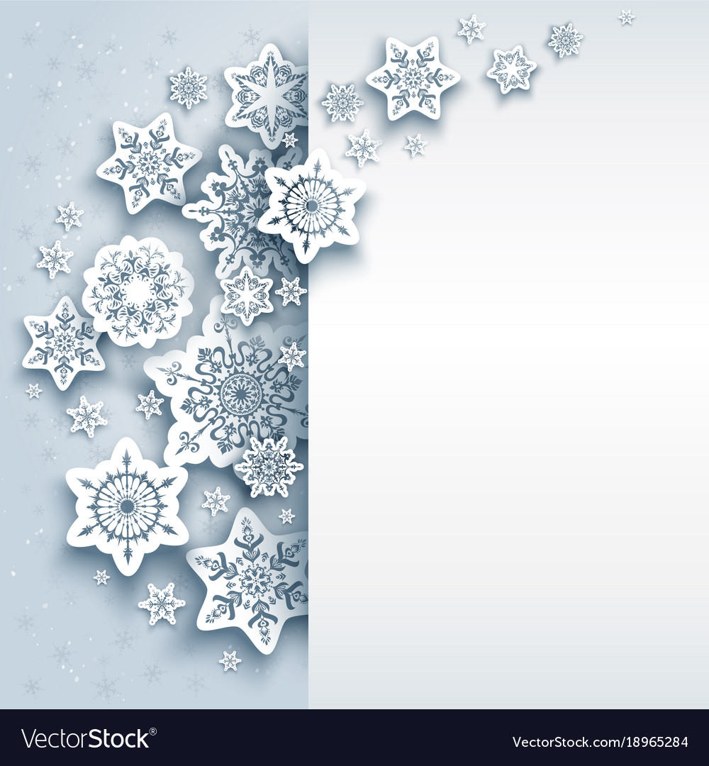 Paper snowflakes winter Royalty Free Vector Image