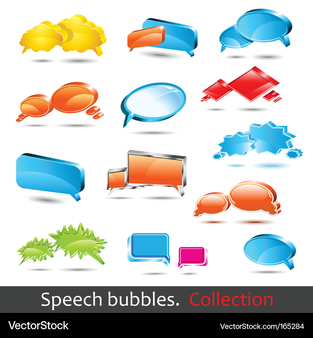 Speech bubbles Royalty Free Vector Image - VectorStock