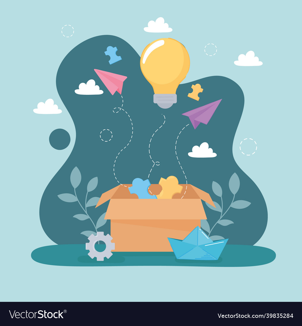 Think out of box Royalty Free Vector Image - VectorStock