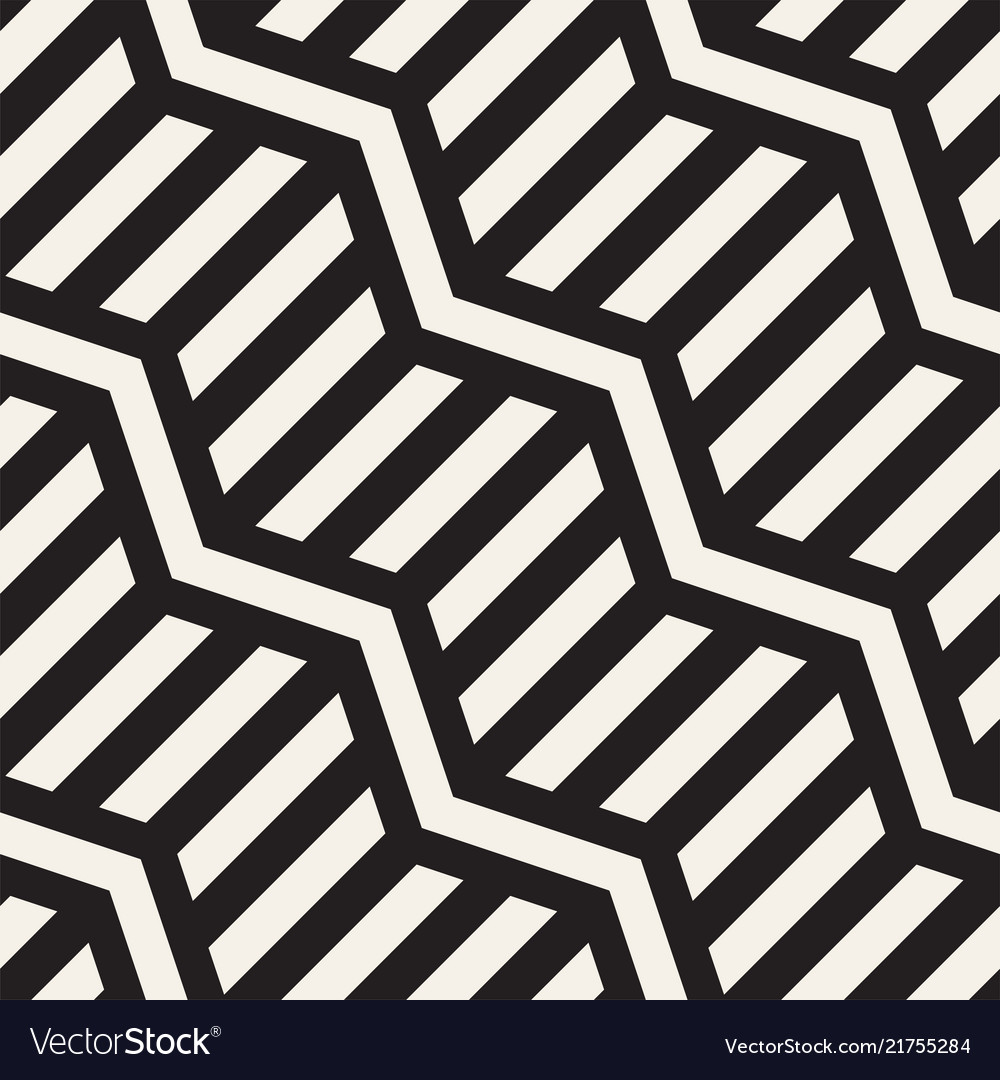 Zigzag Line Pattern - Abstract Monochrome