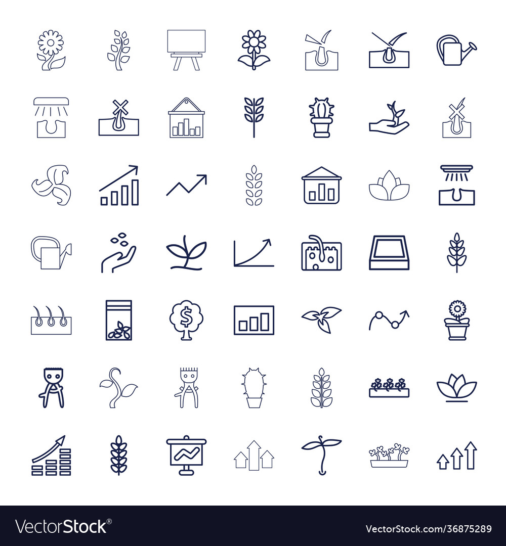 49 grow icons Royalty Free Vector Image - VectorStock