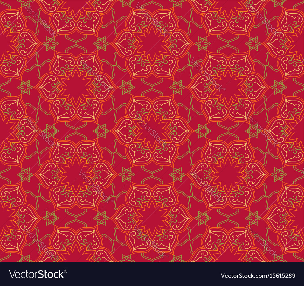 Abstract oriental floral seamless pattern arabic Vector Image