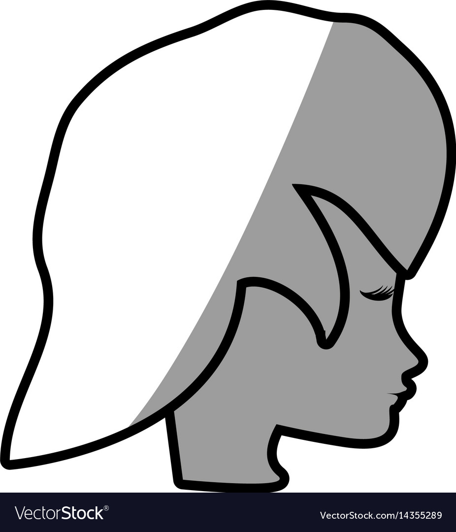 Female face profile character