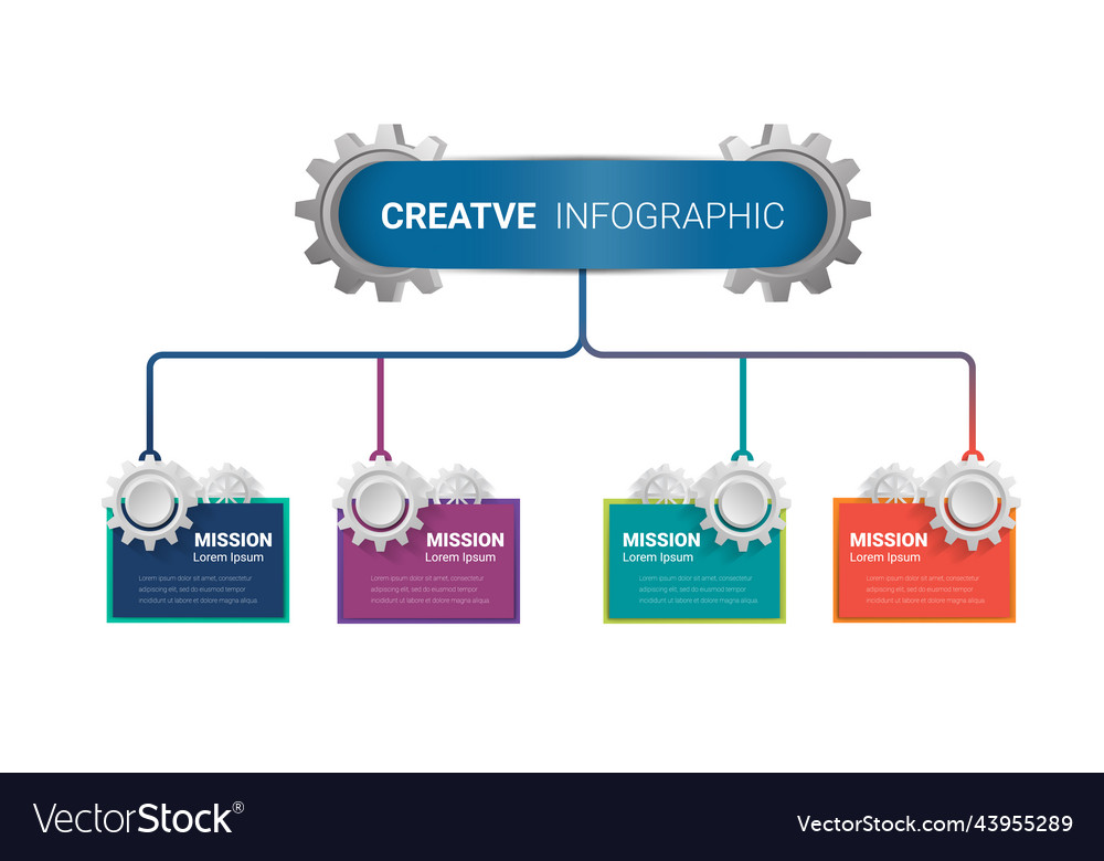 Flowchart elements tree diagram Royalty Free Vector Image