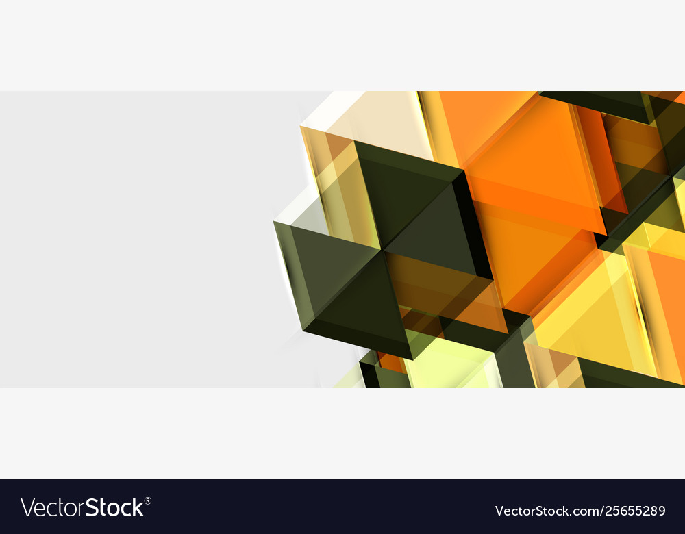 Geometric triangle and hexagon abstract background vector image Geometric triangle and hexagon abstract background