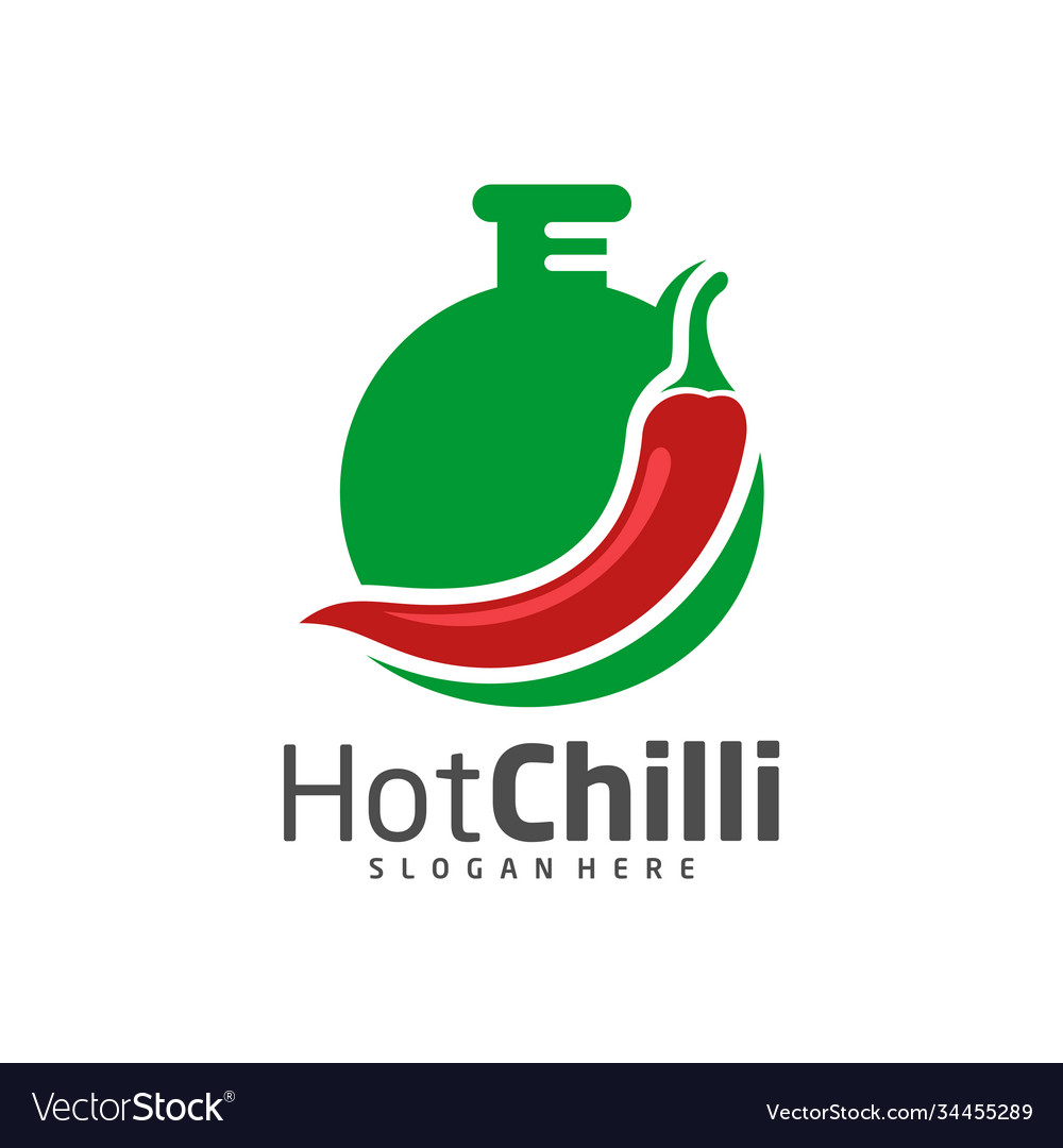 Lab chili logo design template red symbol