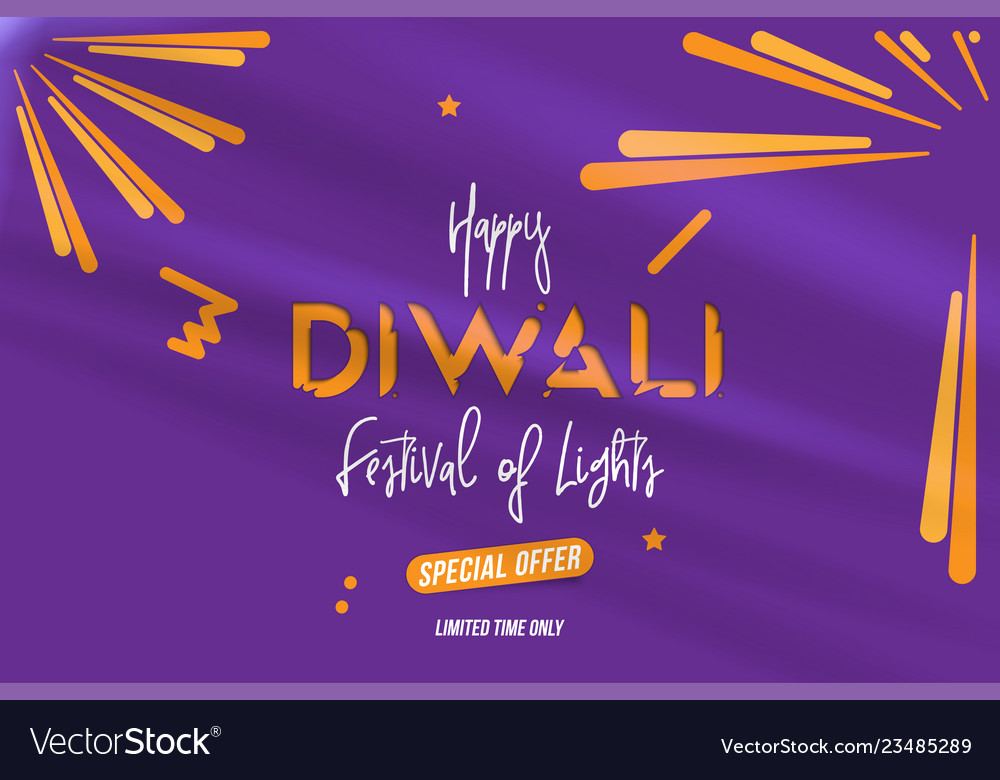 Sale banner diwali festival of lights with special