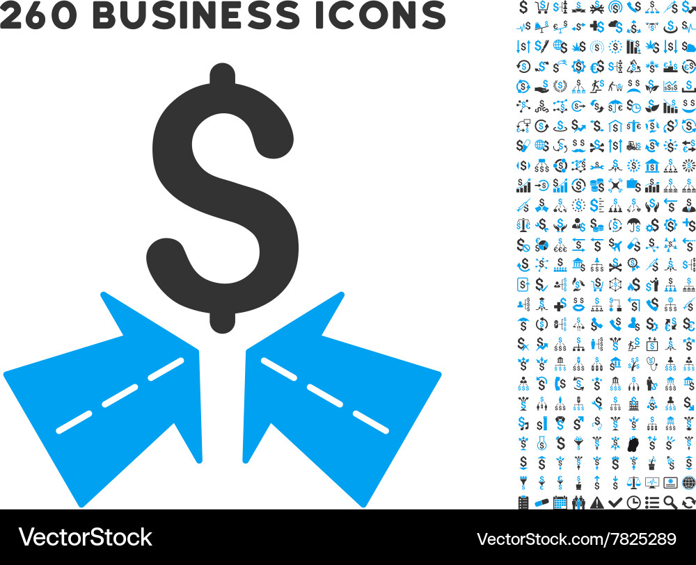 Success roads icon with flat set Royalty Free Vector Image