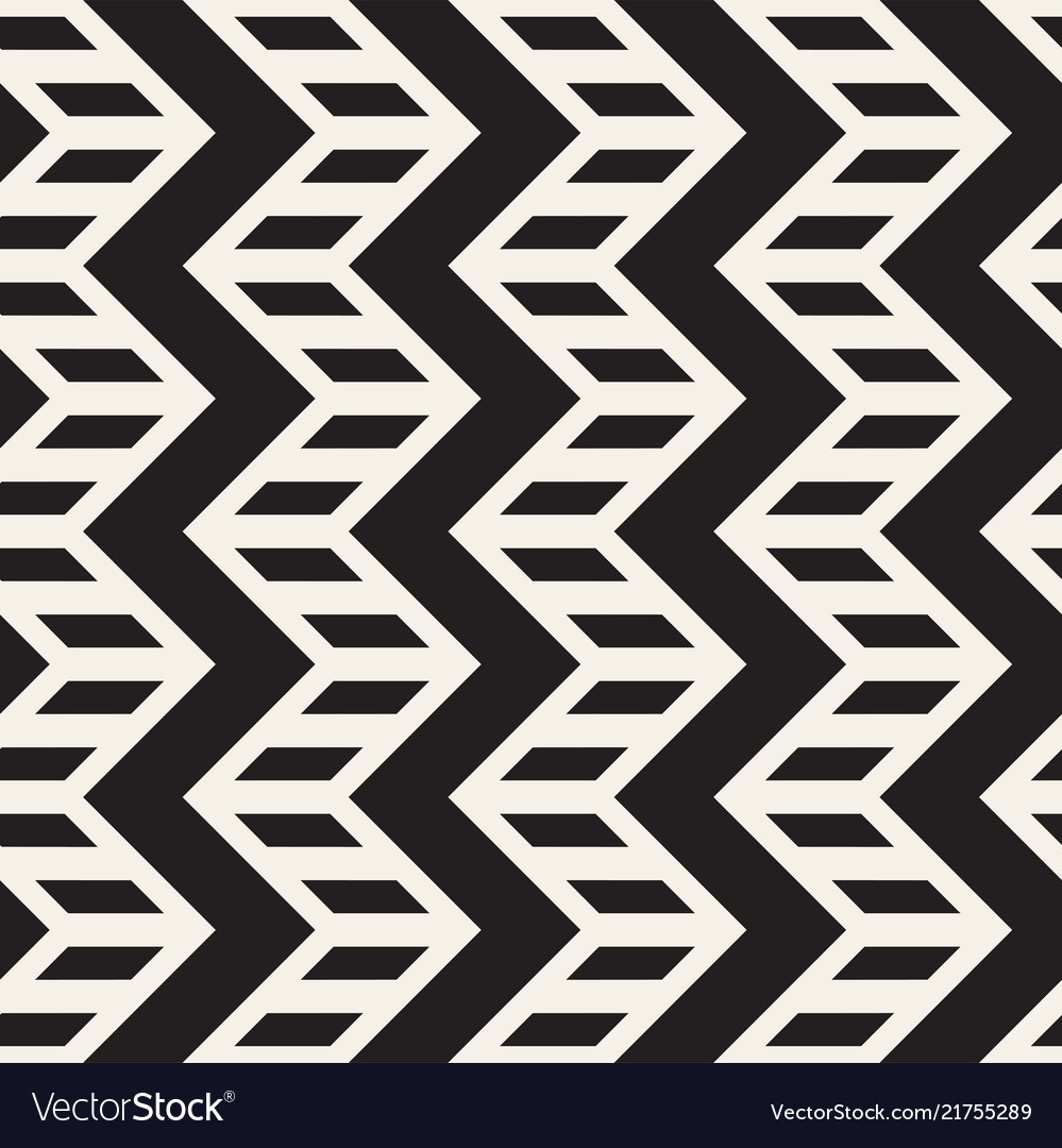 Zigzag Line Pattern - Monochrome