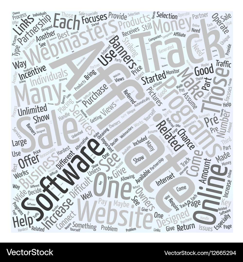 Affiliate Tracking Software How It Can Help You Vector Image