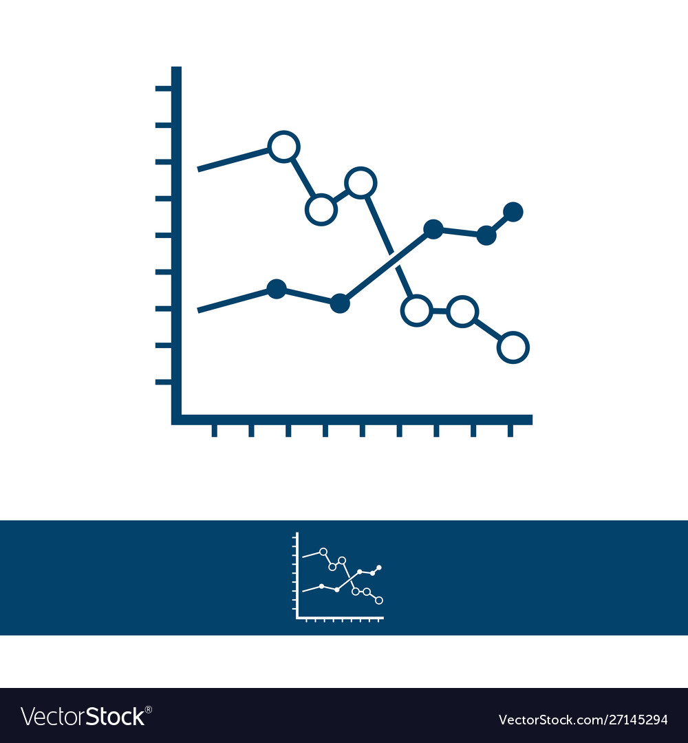 Analytics graph line and glyph icon development
