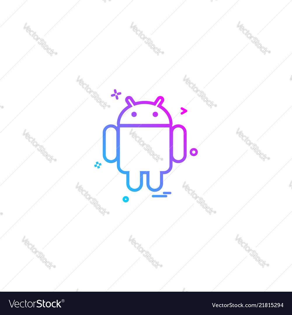 Android icon design vector image Android icon design
