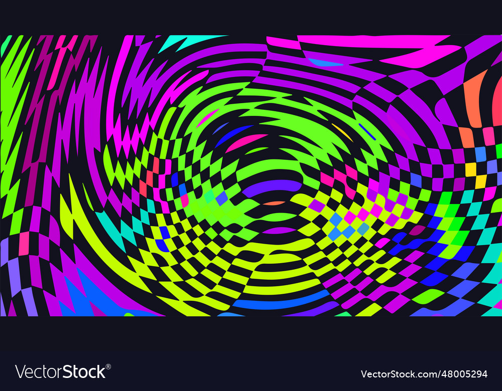 Distorted twisted checkered background trippy