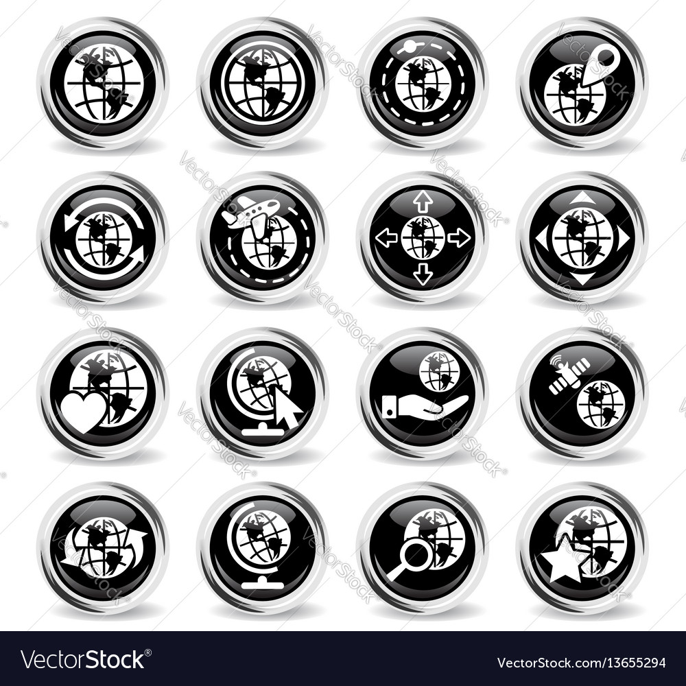 Globes Icon Set