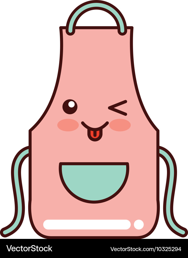 Kitchen apron isolated icon Royalty Free Vector Image
