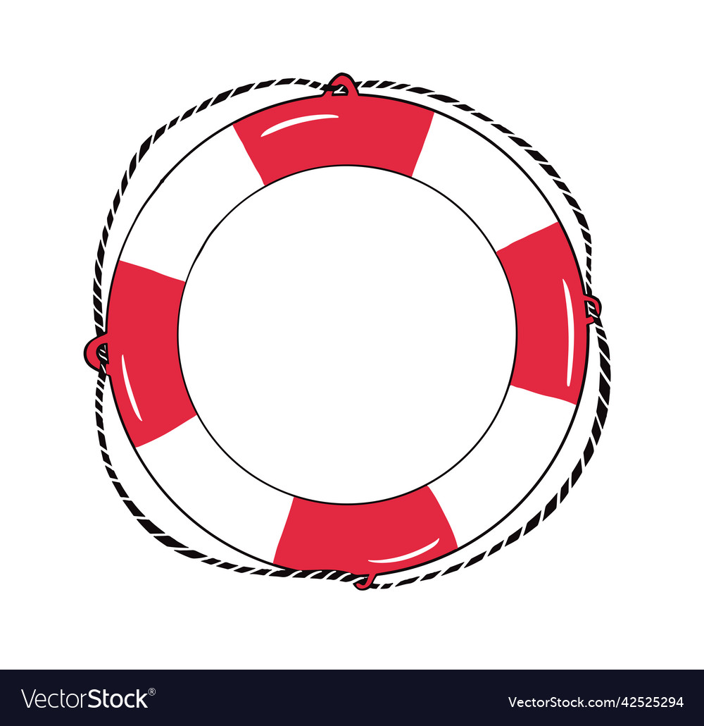 Lifebuoy imagesea beach lifeguard inventory vector image Lifebuoy imagesea beach lifeguard inventory