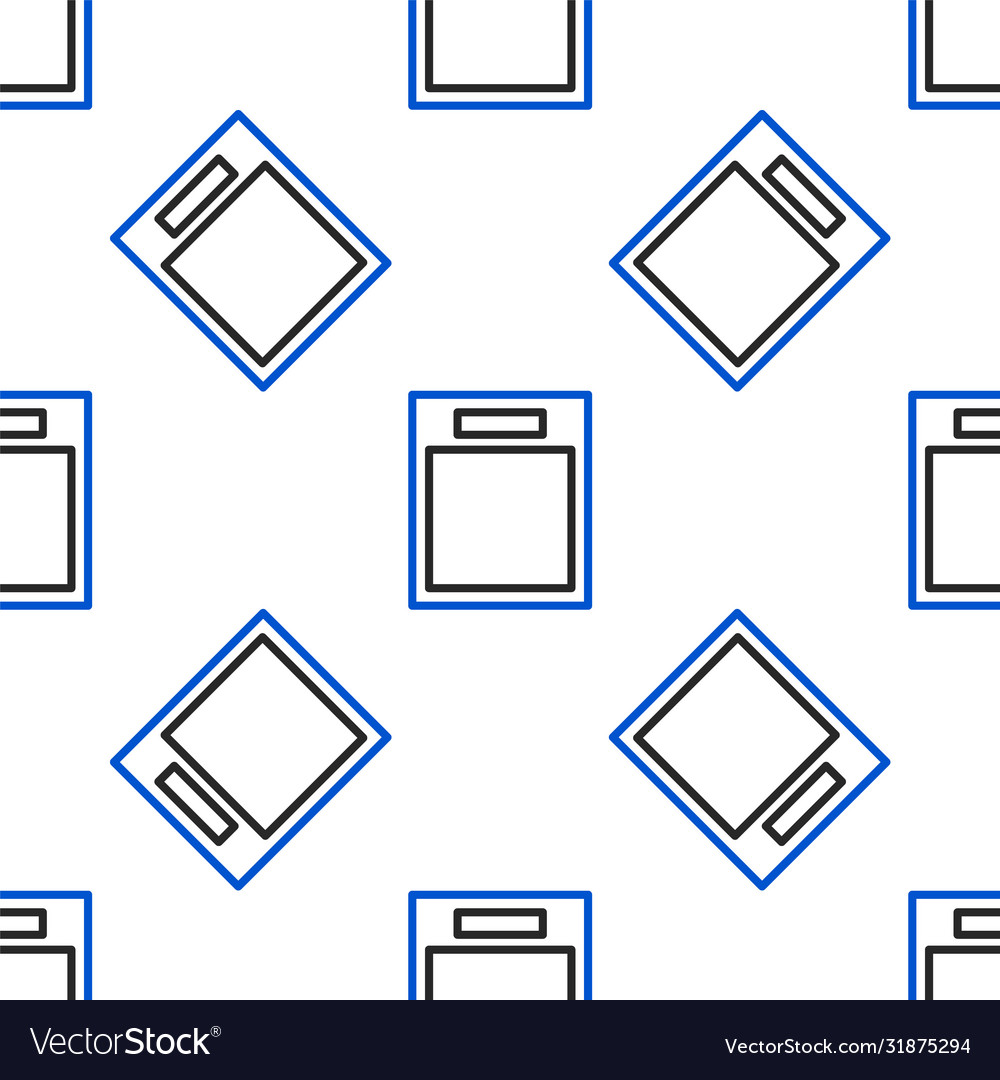 Line empty form icon isolated seamless pattern vector image Line empty form icon isolated seamless pattern
