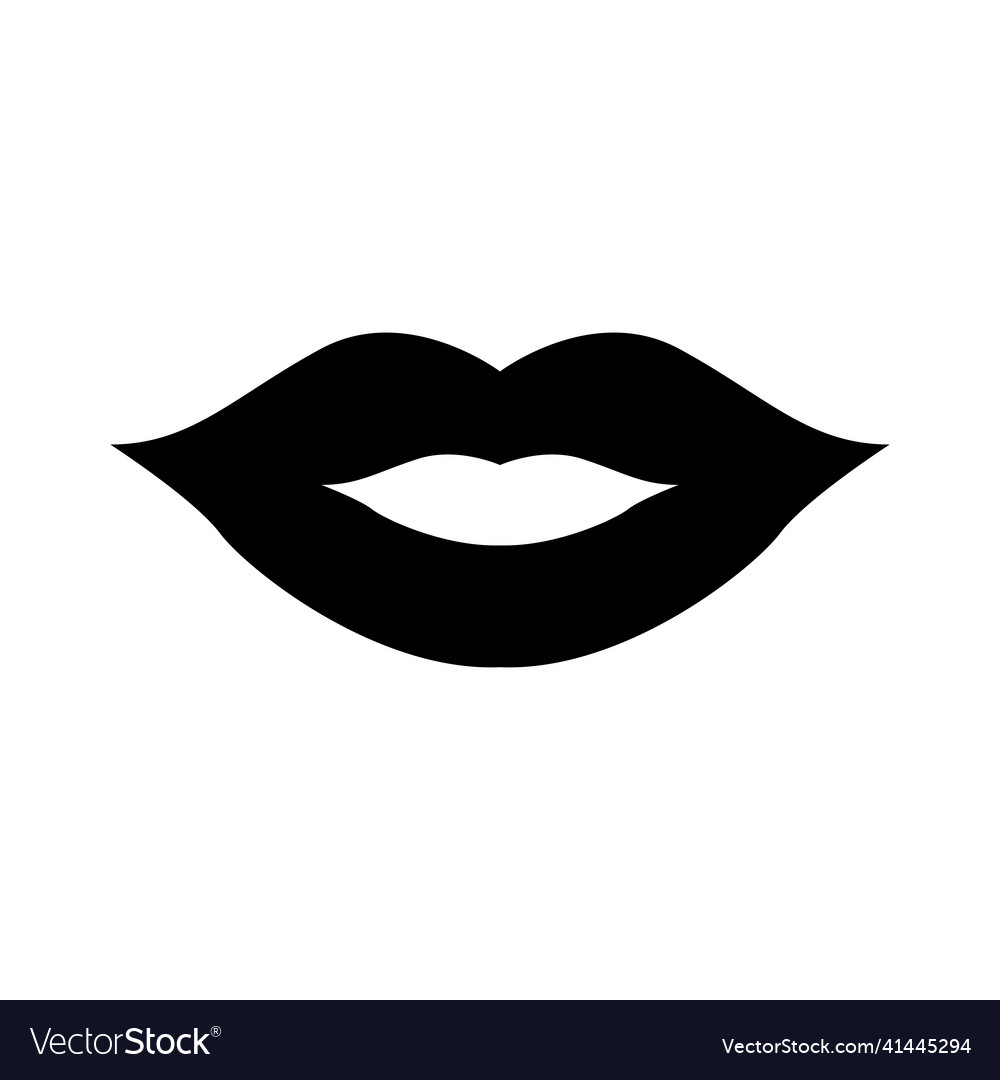 Lips icon in trendy flat style isolated on grey