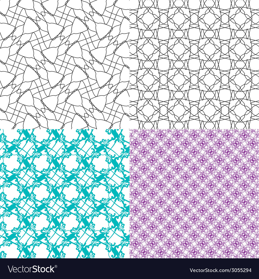 Set of geometric pattern in op art design
