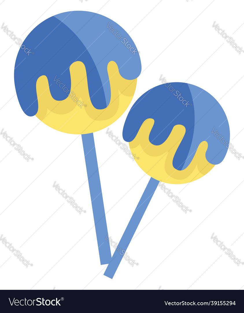 Yellow lolipop icon on white background