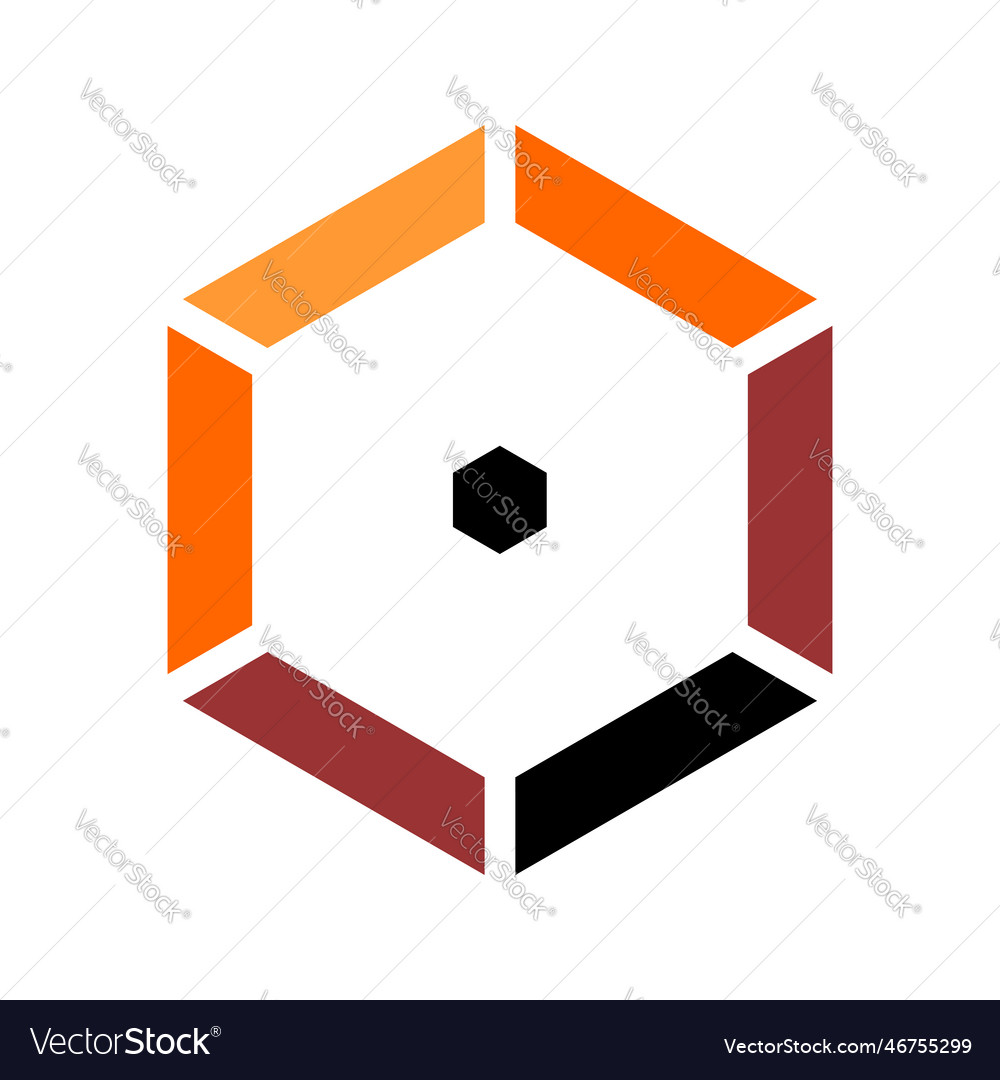 Abstract hexagon icon Royalty Free Vector Image