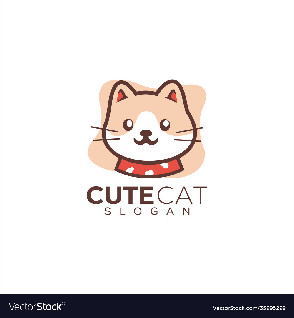 Cute Cat Icon Logo Template and Ideas for Design