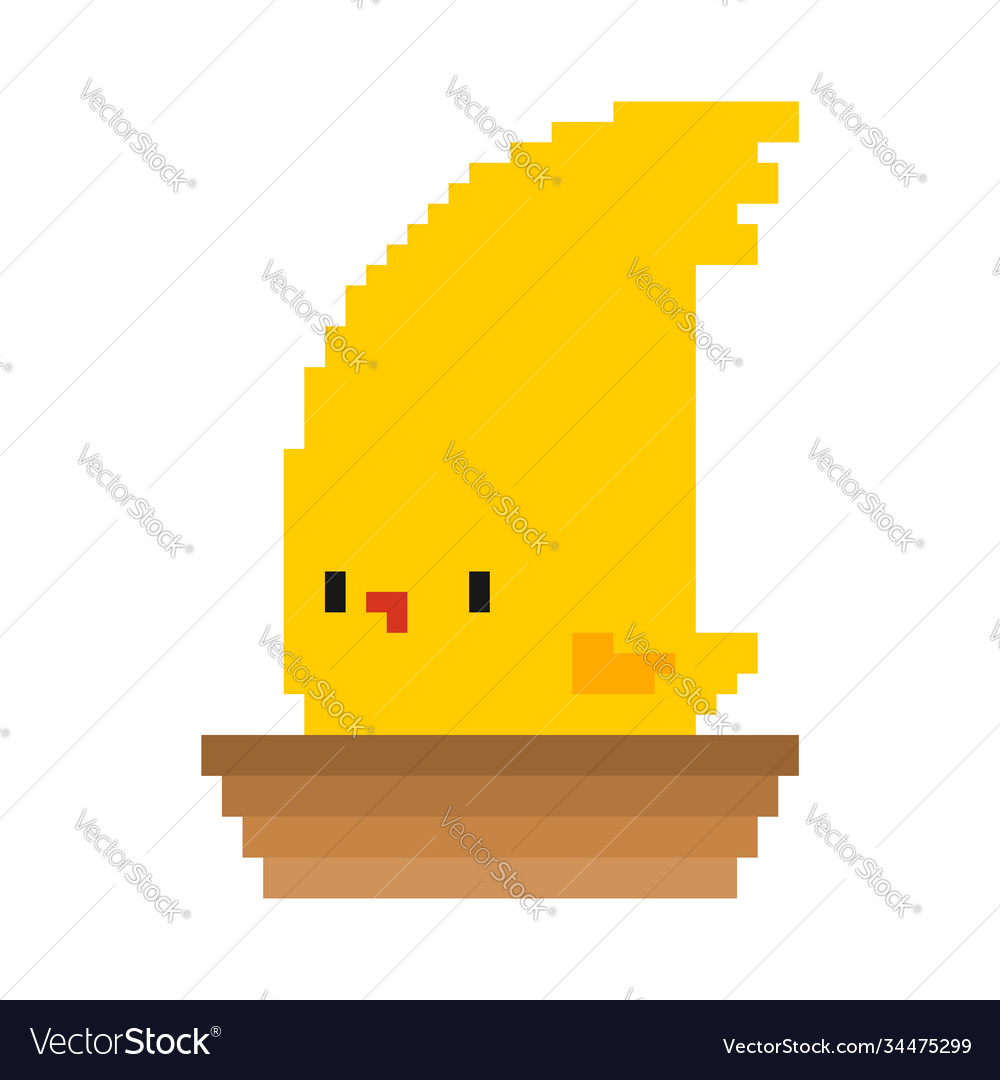 Bird in nest pixel art birdie little pixelated 8